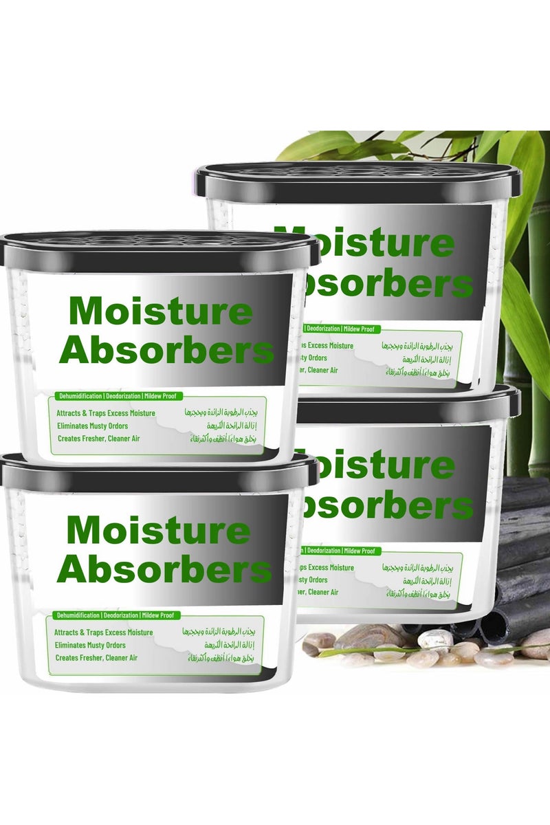 Household Dehumidifier Activated Charcoal Moisture Absorber and Odor EliminatorWardrobe Hygroscopic Anti-Mold Deodorizing Moistureproof Desiccant (4Pack) - Image 1