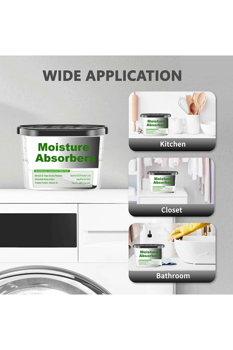 Household Dehumidifier Activated Charcoal Moisture Absorber and Odor EliminatorWardrobe Hygroscopic Anti-Mold Deodorizing Moistureproof Desiccant (4Pack) - Image 3