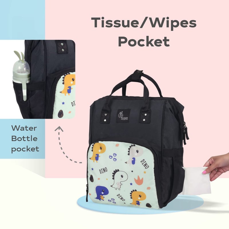 R for Rabbit Caramello Dino Diaper Bag - Image 2