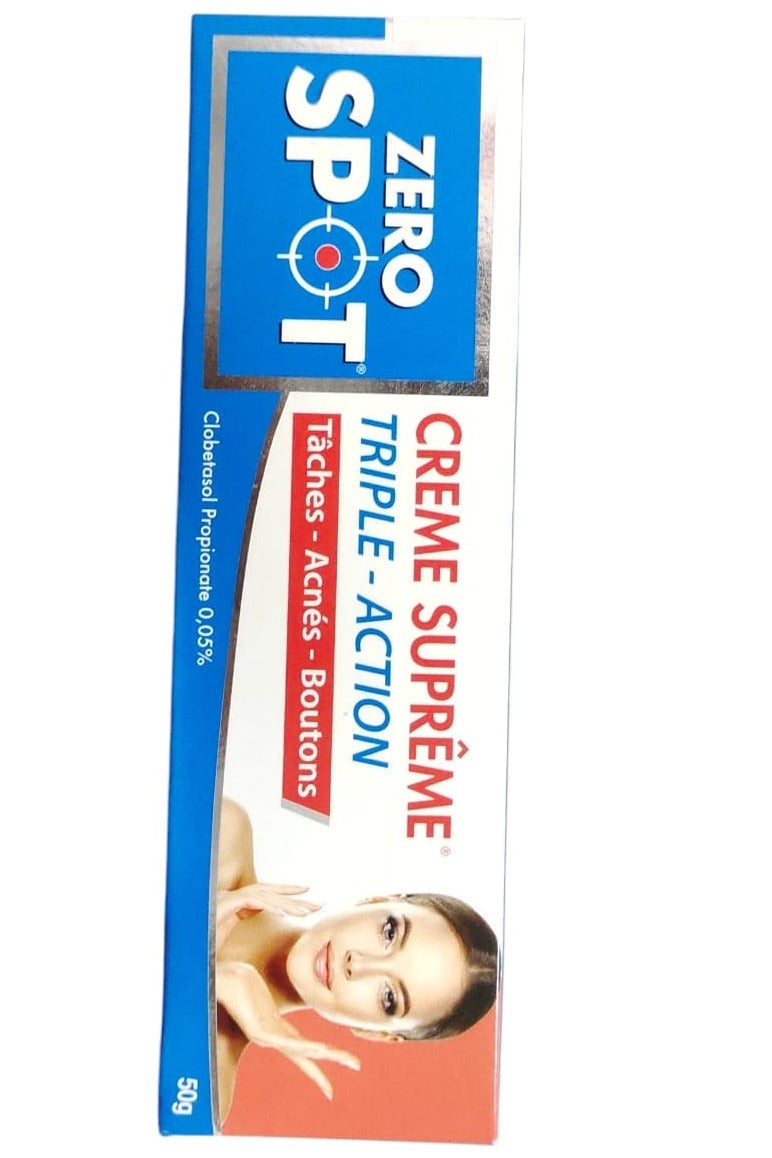 زيرو سبوت كريم سوبريم ثلاثي المفعول لعلاج البقع وحب الشباب والبثور 50 ج