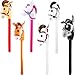 Sonarun 6 pack 40 Inch Inflatable Horse Stick Cute Horsehead Stick Balloon Colorful Inflatable Horsehead Stick Blow Up Pony Stick Toys for Christmas Cowboy Cowgirl Horse Theme Party Decor Color Set 1 - Image 2