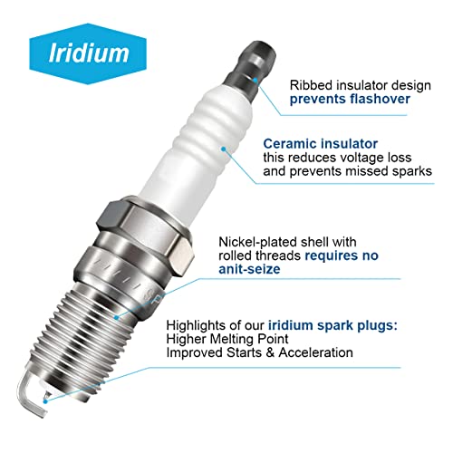 Micro Set of 8 Curved Boot Red Ignition Coil Pack DG508&Iridium Spark Plugs SP479 Compatible with Ford F150 F250 Crown Victoria Expedition Lincoln Mercury 4.6L 5.4L Replacement for DG491 DG481 FD503 - Image 4