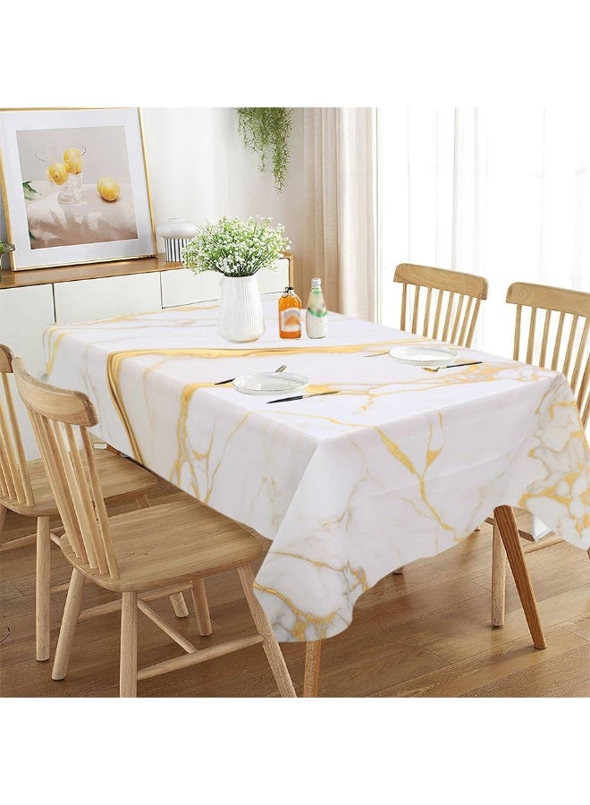 Modern tablecloth with a luxurious marble pattern - High-quality material, wrinkle-resistant, adds a royal decorative touch to your table (137*274) - Image 1