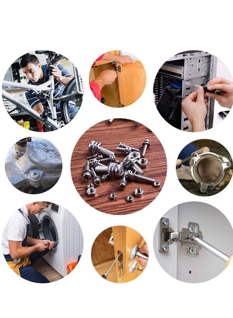 RACO Machine Screws/Bolts Stainless Steel Round Head Phillips Screws Muliti Purpose Use (100, 6x30mm) - Image 2