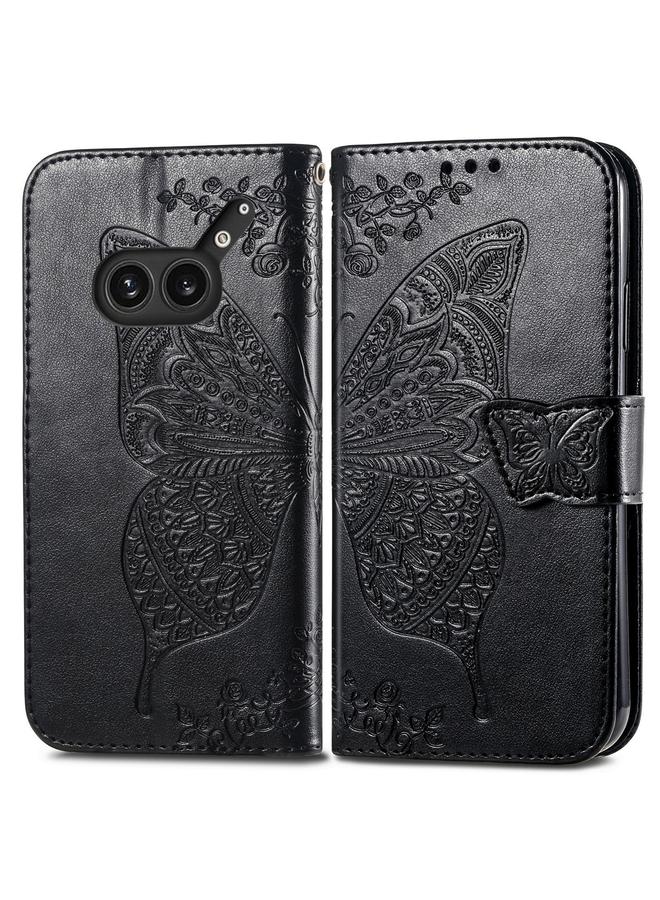 S-TOP Case For Nothing Phone 2a Plus Butterfly Love Flower Embossed Leather Phone Case - Image 2