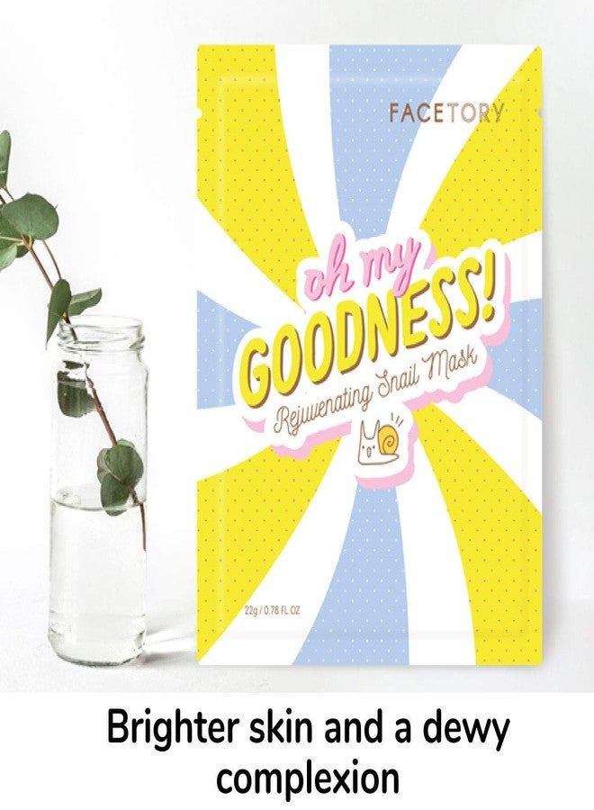 فايستوري قناع الوجه للعناية بالبشرة من فيستوري كي بيوتي - قناع الحلزون المجدد للبشرة مع خلاصة الحلزون وحمض الهيالورونيك | يحافظ على ترطيب البشرة (عبوة من 5 قطع) - Image 5