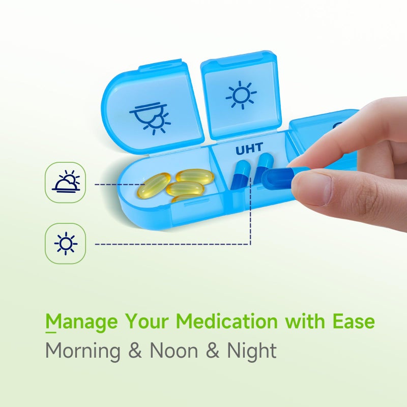 Zoiydals Weekly Pill Organizer 3 Times a Day â€“ 7 Day Medicine Pill Organizer and Travel Pill Box with Large Openings, Elegant Pill Case for Easy Use â€“ Morning Noon Evening Compartments for Pills, Vitamins - Image 4