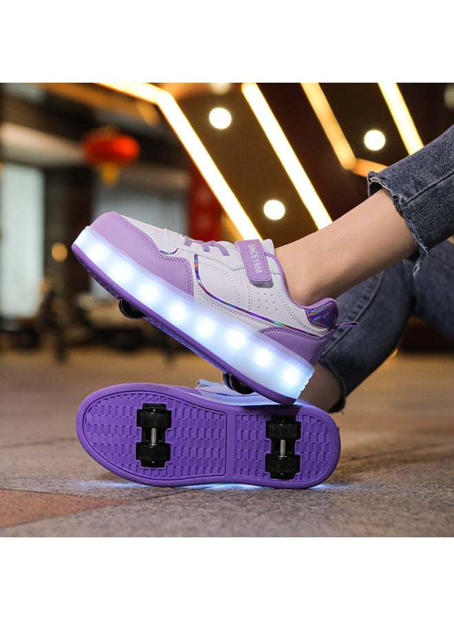MIXSNOW Runaway Shoes: Trendy Boys' and Girls' Roller Skates with Double Wheels - Image 1