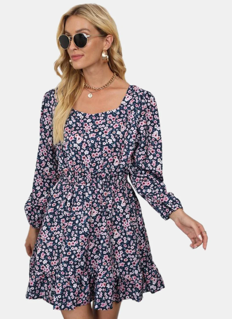YUNIQEE Blue Printed Dress