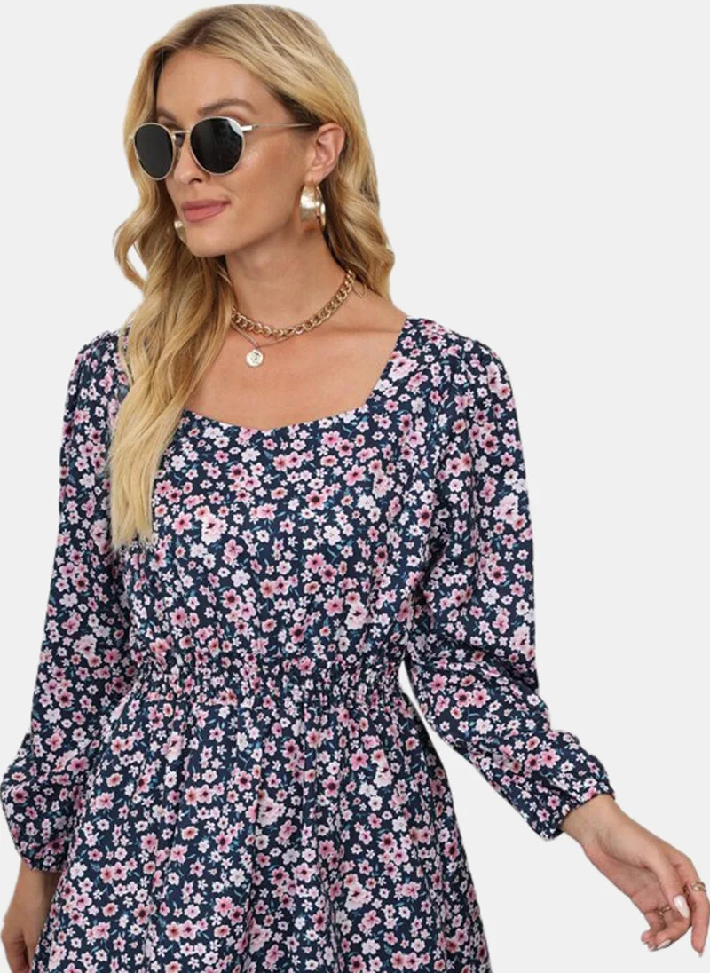 YUNIQEE Blue Printed Dress