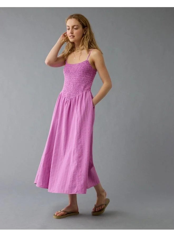 امريكان ايجل Shirred Bodice Midi Dress