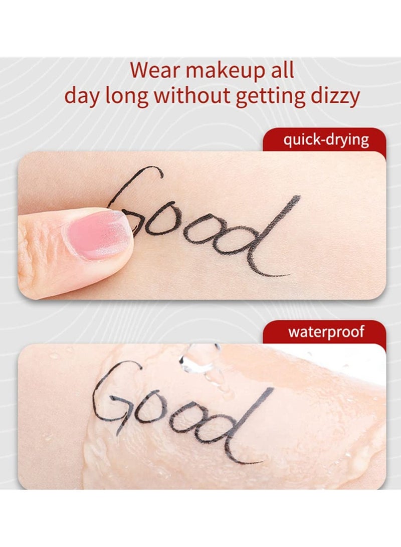 2 Pcs Waterproof Liquid Eyeliner, Super Slim Eyeliner Pencil Long-Lasting Liquid Eyeliner Quick Drying Eyeliner Smooth Gliding Eyeliner Smudgeproof Liquid Eyeliner All Day Wear Liquid Eyeliner - Image 5