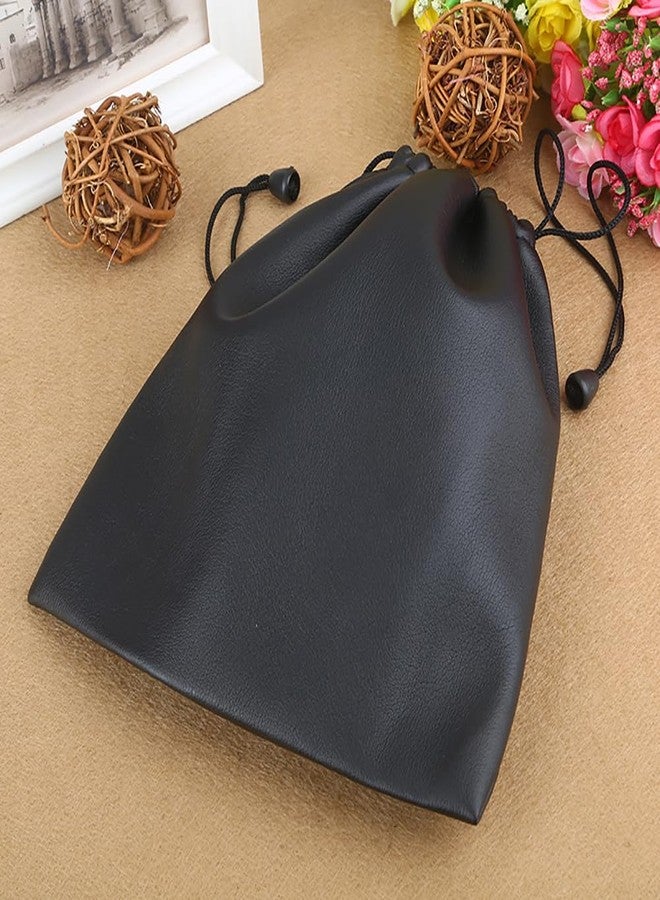 ccHuDE 2 Pcs Headphone Carrying Bags Portable Travel Headset Bags Black Headphones Pouches Headset Storage Pouches with Drawstring - Image 2