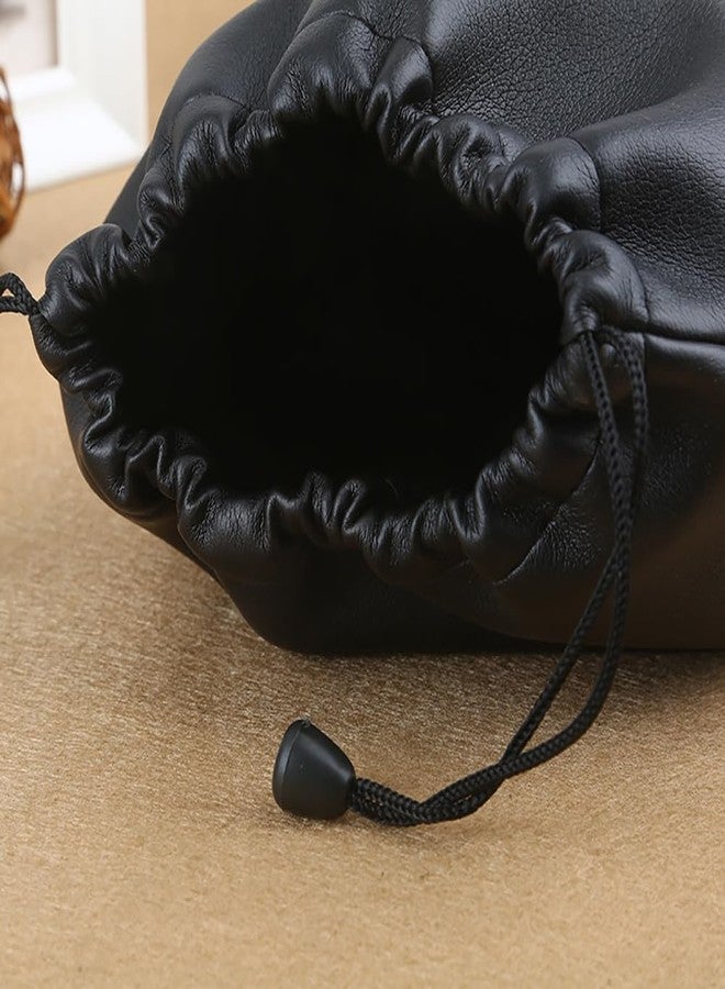 ccHuDE 2 Pcs Headphone Carrying Bags Portable Travel Headset Bags Black Headphones Pouches Headset Storage Pouches with Drawstring - Image 3