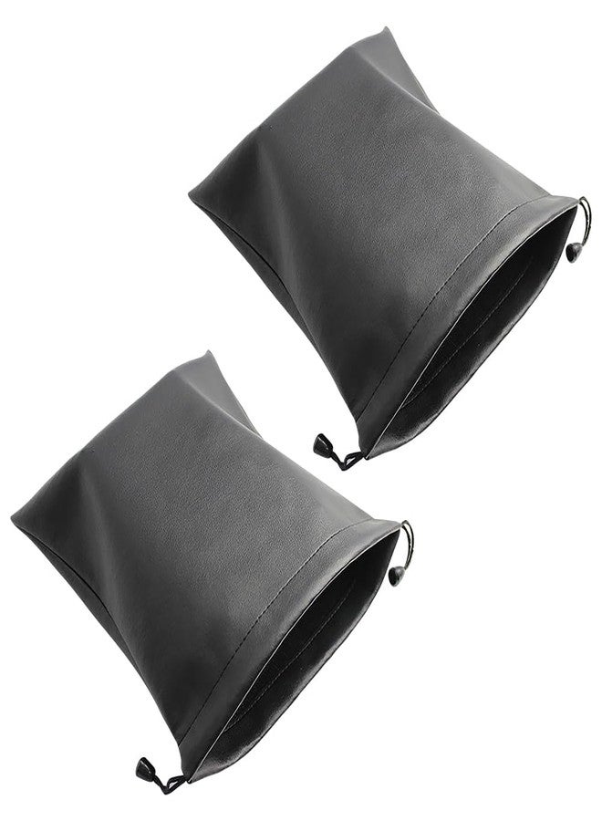 ccHuDE 2 Pcs Headphone Carrying Bags Portable Travel Headset Bags Black Headphones Pouches Headset Storage Pouches with Drawstring - Image 1