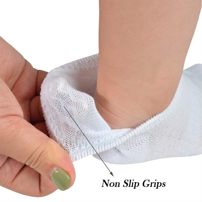 JORMATT 6 Pairs Toddler Little Girls Boys No Show Socks Thin Cotton Soft Anti Slip Low Cut Socks Breathable With Grips, XS - Image 5