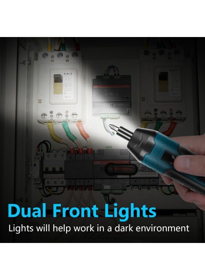 Long Electric Cordless Screwdriver, 3.6V Rechargeable Screwdriver, 5N.m Max Torque, 4-Gear Torque, LED Light, 105 Pcs, Ideal for Daily & Light Industrial Use - Image 3