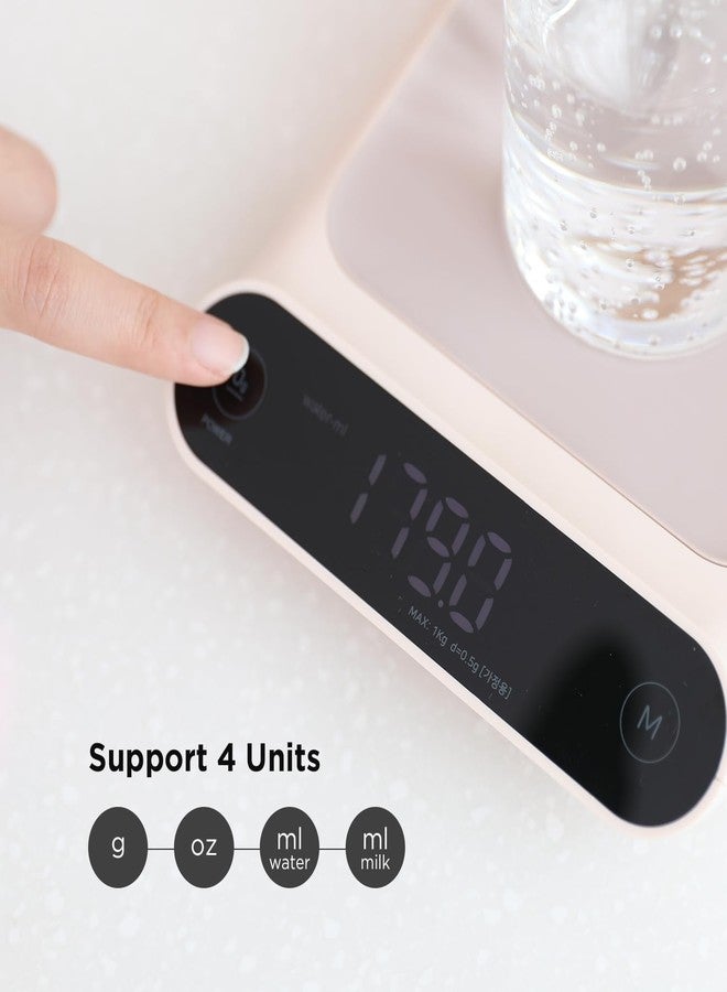 Mooas Food Scale, Digital Kitchen Scales, Small Kitchen Scale, Weight in Grams, Ounces, Milliliters for Baking, Cooking, Meat, Dieting and Meal Prep, LED Display, Tare Function - Image 3