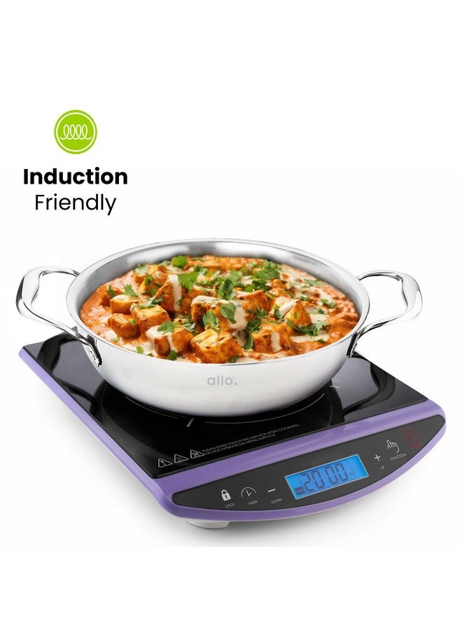 Allo Triply Stainless Steel Kadhai with Handles|Perfect Kadhai for Curry/Stir-Fry/Deep-Fry/DryVeg/Sauté Induction Friendly Naturally Non-Stick with Lid | 10 Years Warranty, 20cm, 1.5 litres - Image 4
