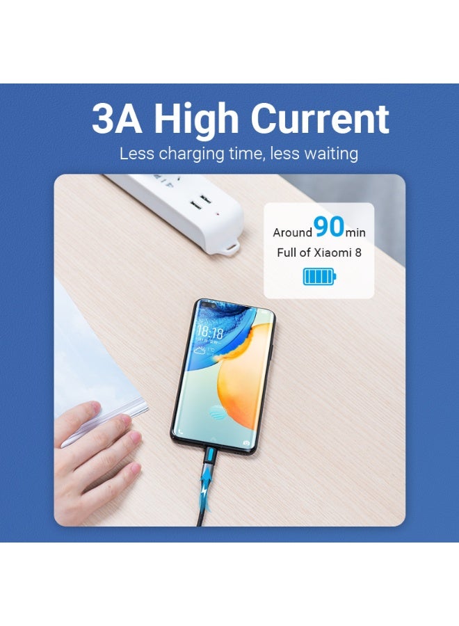 VENTION USB-C Male to Micro USB 2.0 B Female Adapter Black PVC Type Model # CDXB0 - Image 3