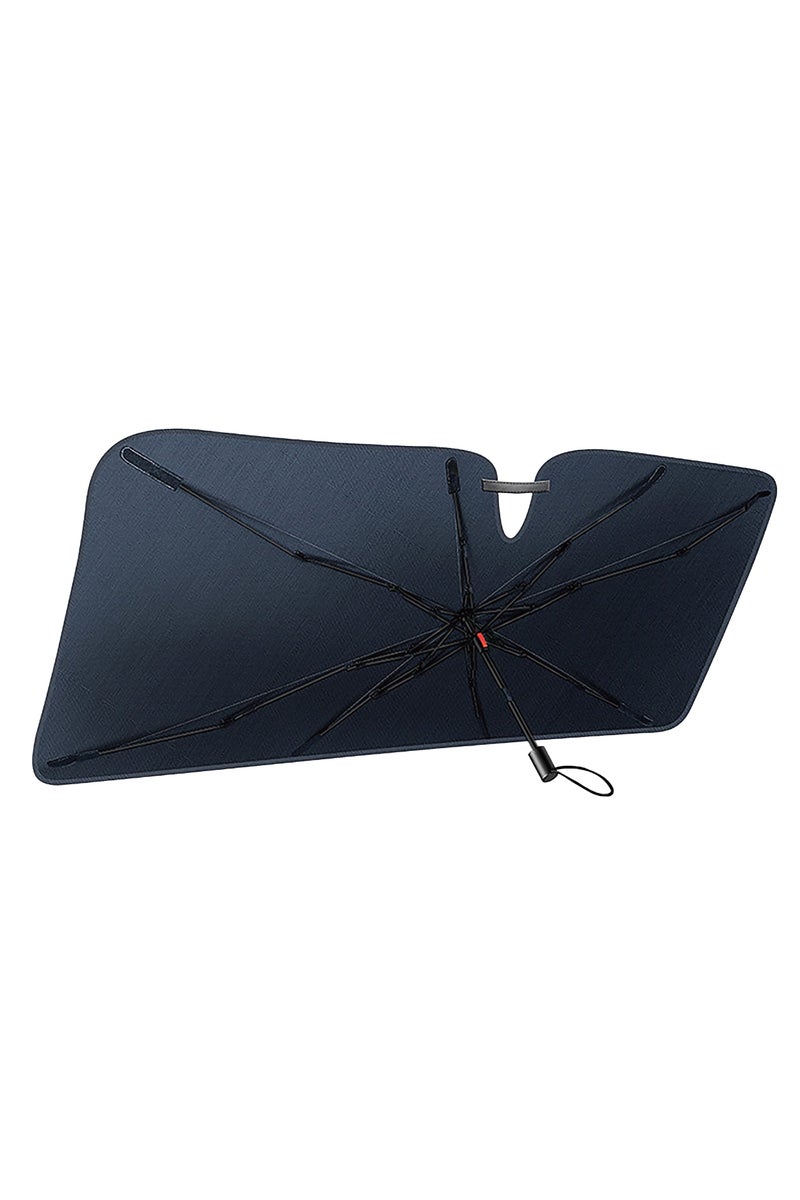 Drip Umbrella Car Windshield Sunshade, Small Size – Foldable Sun Shade for Compact Cars, Blocks UV Rays & Reduces Interior Heat, Easy to Use & Store, Black - Image 1