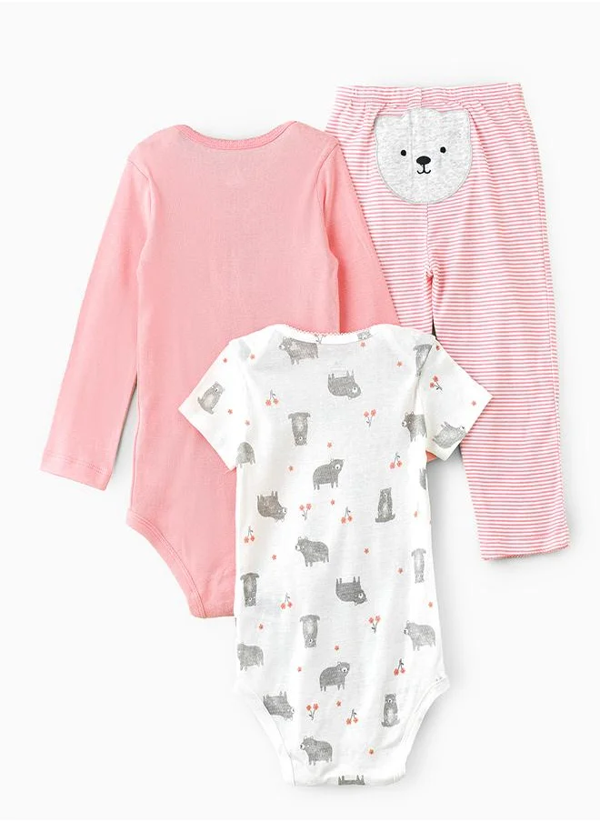 بيبي كلو Snuggle Bear 3-Piece Baby bodysuits Set