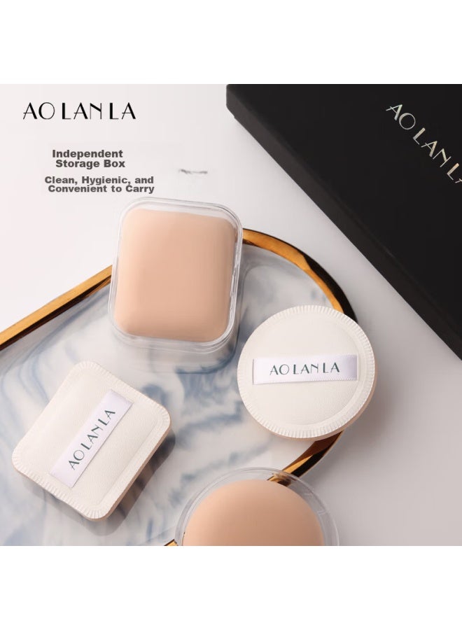 Aolanla Cotton Candy Powder Puff, Round, For Both Dry And Wet Use, Air Cushion Powder Puff, Foundation Puff, Individually Packaged, Single Unit - Image 4