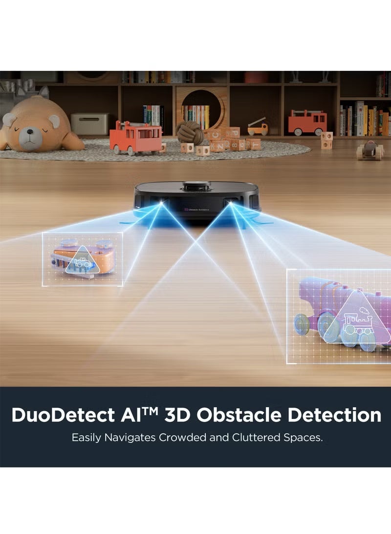 EUREKA Robot Vacuum Cleaner & Mop All-in-One Station, AI 3D Obstacle Detection, Intelligent Pet Bypass, Car Carpet Detection, Ideal Against Pet Hair, App & Voice Control, J12 Black - Image 3