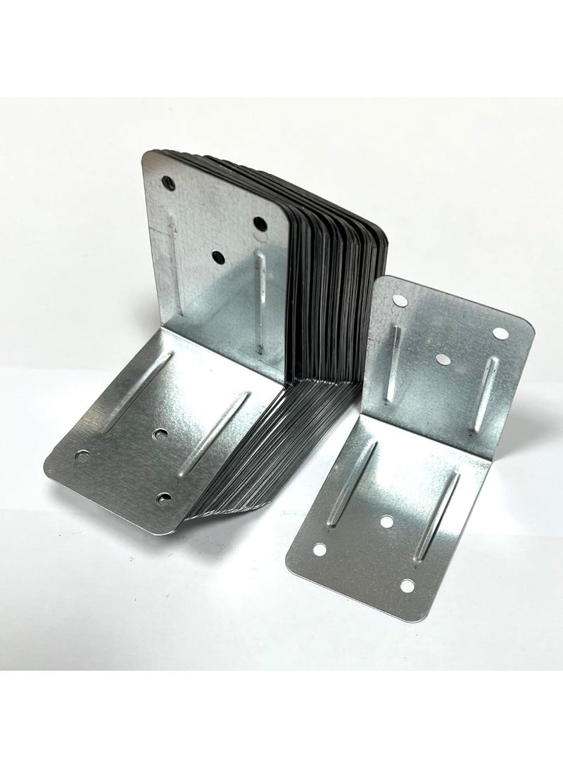 50pcs Corner Protectors 60x44x60mm, 0.4mm Thick, Galvanised Steel L Shaped for Wooden Crates and Shipping Boxes Protecting - Image 1