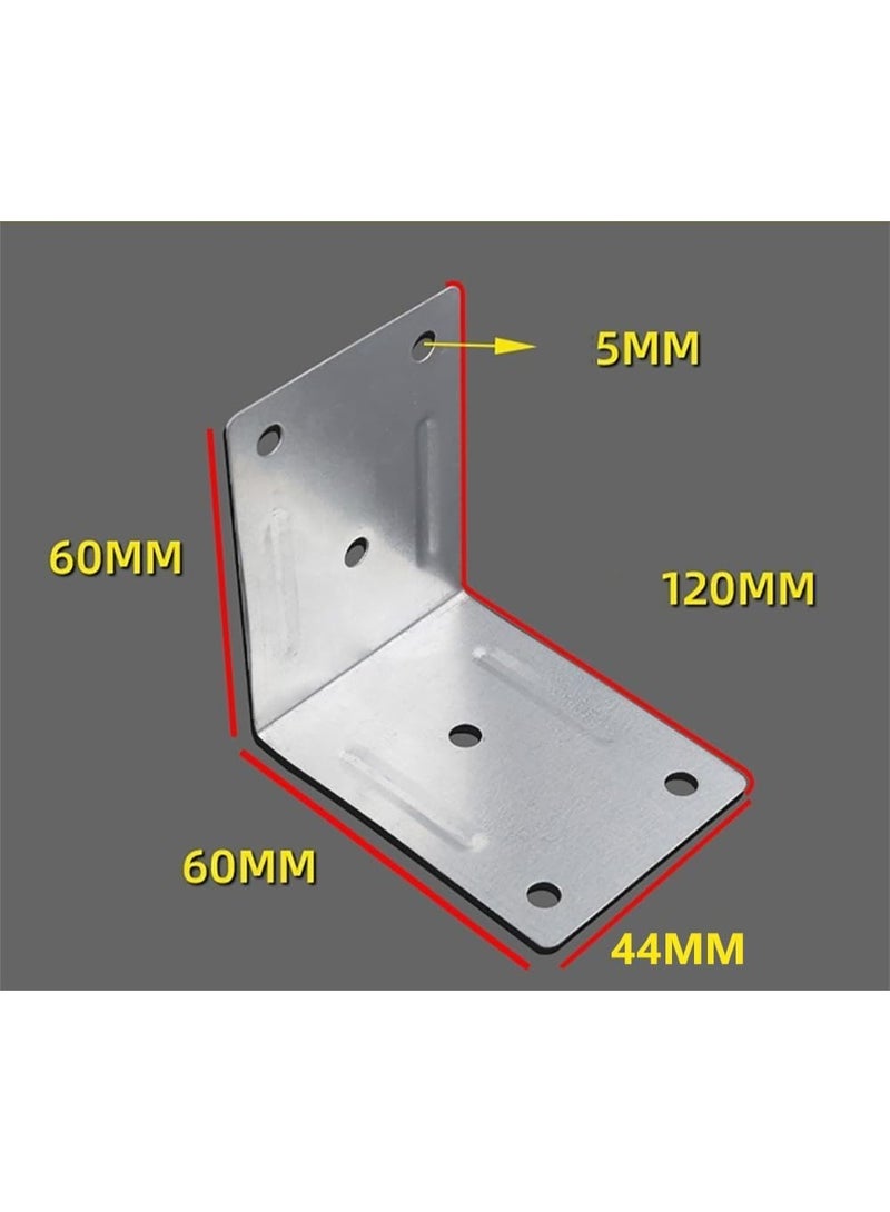 50pcs Corner Protectors 60x44x60mm, 0.4mm Thick, Galvanised Steel L Shaped for Wooden Crates and Shipping Boxes Protecting - Image 2