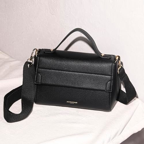 Accessorize London Women's Black Satchel Sling Bag with Adjustable Strap| crossbody sling bag for women stylish|Ladies trendy sling bag|latest handbag for woman - Image 3