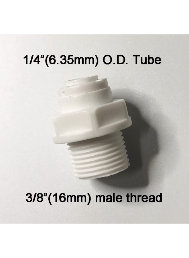 Malida Male Push To Connect Tube Fitting water purifiers Quick Connector Drinks Dispense and water filtration system fittings 3 8 NPT Male x 1 4 OD Tube - Image 2