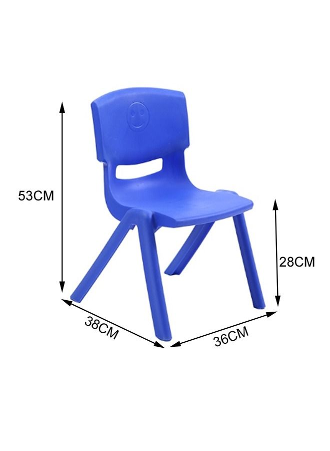 JSAITOYS 5 Pieces Plastic Furniture Blue Square Table And Chair Set For School Children - Image 3