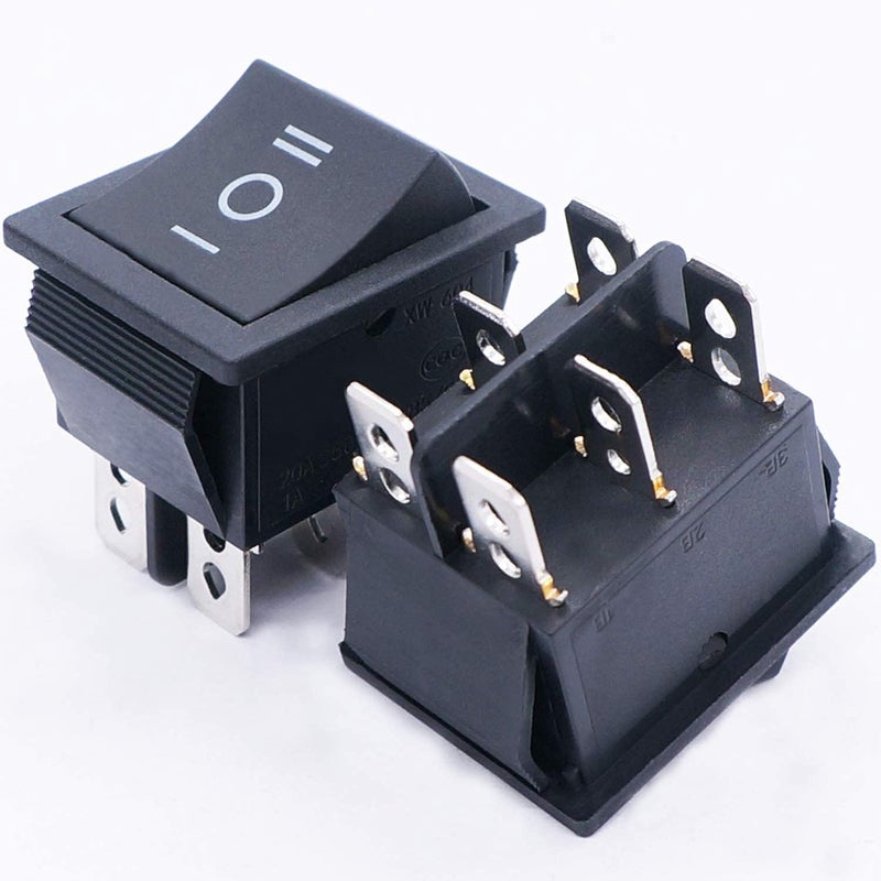 Rocker AC Switch ON/OFF/ON 6Pin (KCD4) - Image 2