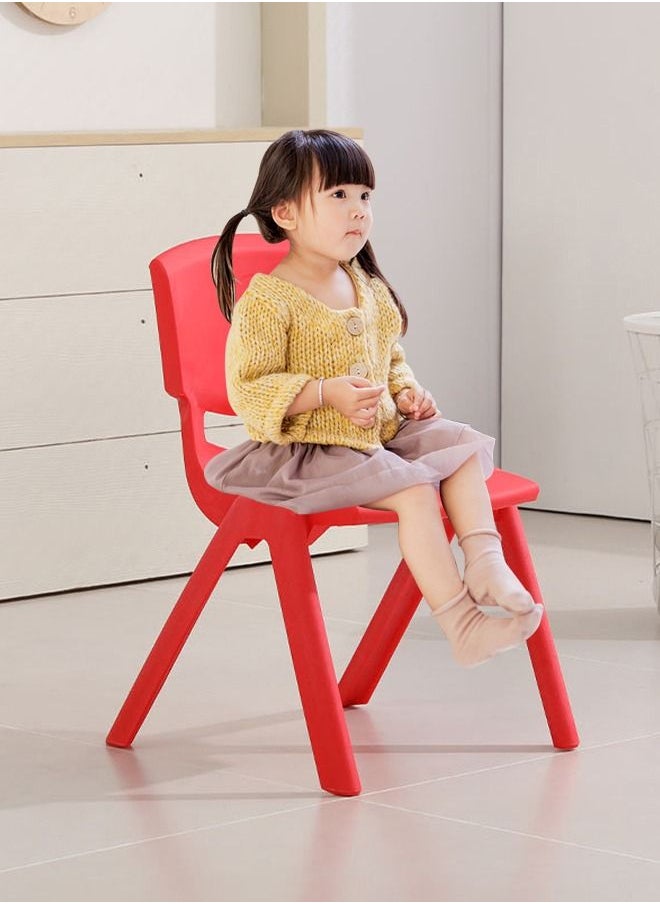 JSAITOYS Non-Poisonous Plastic Children Chair Seat Height 28/30/35/40/45cm Red Safety Plastic Kid Chairs  - Image 1