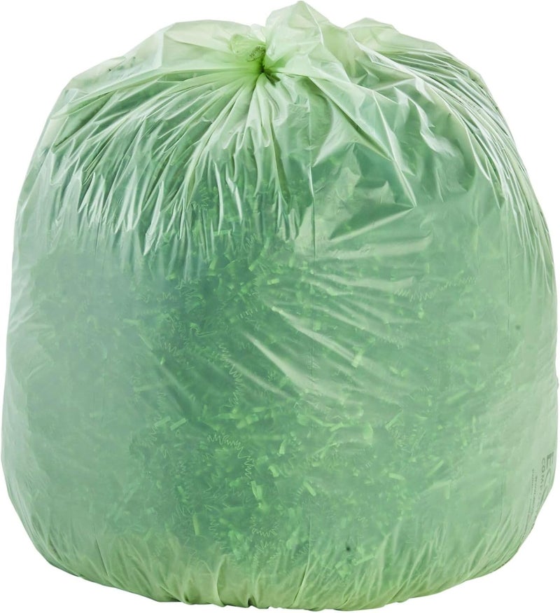 Stout 13 Gallon Heavy Duty Compostable Trash Bags - 45 Count, Green, ASTM6400 Certified - Image 1