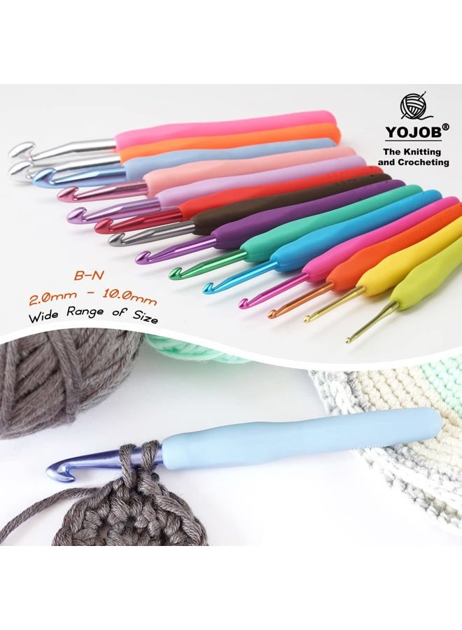 YOJOB 2Pack Size 7.0mm, L / 8.0mm Crochet Hooks, Super Smooth & Ergonomic for Beginner and Advanced (7.0mm, 8.0mm) - Image 5