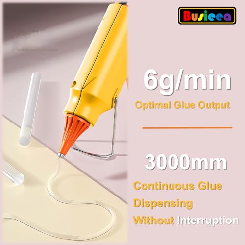 Busieea Hot Glue Gun Kit with 40 Glue Sticks Fast Preheating Hot Melt High Temp for School Crafts DIY Arts and Quick Home Repairs 20w - Image 3
