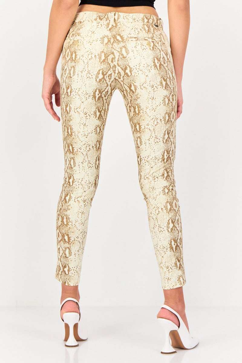 Reiko Women Regular Fit Animal Print Straight Leg Pants, Multicolor - Image 3