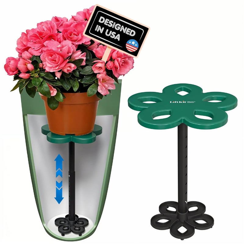 Lift Kit Planter Insert Tall Tapered Plant Riser Fill Bottom of Tall Flower Pots and Large Plant Containers Indoor and Outdoor 1117 Rise 6 Base 10 Top