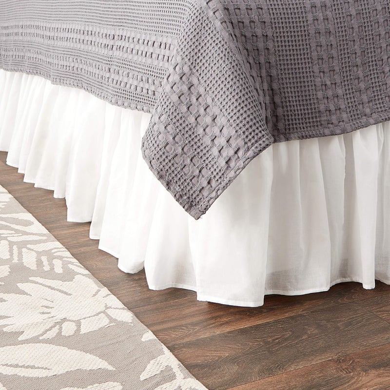 Greenland Home Fashions Greenland Home Cotton Voile Dust Ruffle 18inch L White 