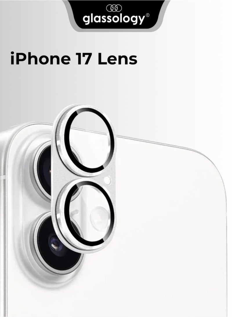 جلاسولوجي iPhone 17 Camera Lens Protector – Ultra HD Clarity, Anti-Scratch, No Residue, Easy Install, Ultra-Thin Design,  Case-Friendly, Precise Fit (Silver) - Image 1