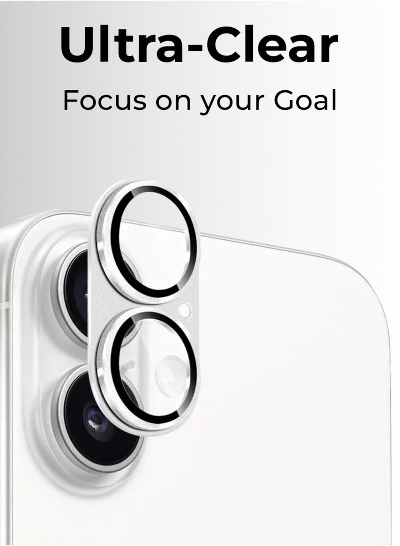 جلاسولوجي iPhone 17 Camera Lens Protector – Ultra HD Clarity, Anti-Scratch, No Residue, Easy Install, Ultra-Thin Design,  Case-Friendly, Precise Fit (Silver) - Image 4