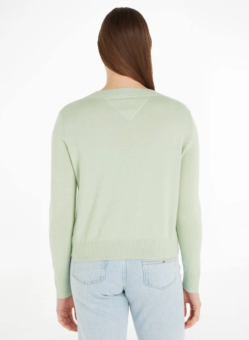 TOMMY JEANS V-Neck Logo Sweater