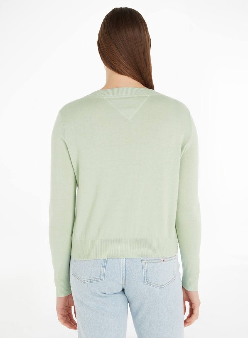 TOMMY JEANS V-Neck Logo Sweater - Image 3