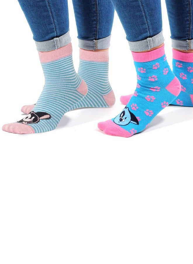 بيج ديزاين 5 أزواج من الجوارب النسائية بتصميم كلاب - Image 5