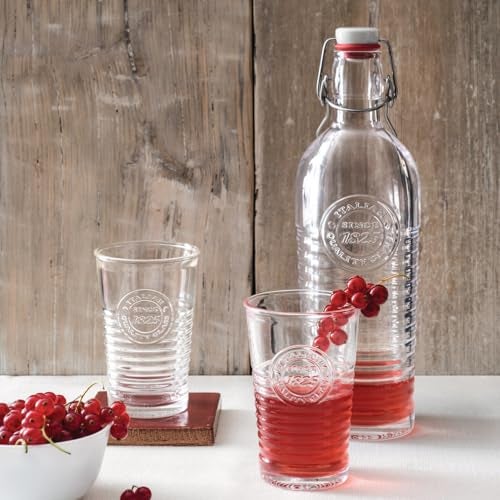 Bormioli Rocco Officina Water Bottle | 37.25 oz, Italian Glass Pitcher | Airtight Seal & Metal Clamp | Easy To Carry Handle, Dishwasher Safe & Eco-Friendly | Safe For Infused & Carbonated Drinks - Image 5