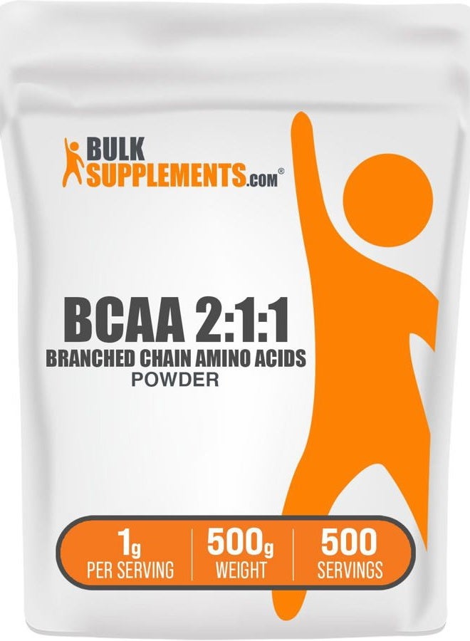 now .com BCAA 2:1:1 Powder - Branched Chain Amino Acids, BCAAs Amino Acids Powder - Unflavored & Gluten Free, 1g per Serving, 500g (1.1 lbs) (Pack of 1) - Image 1