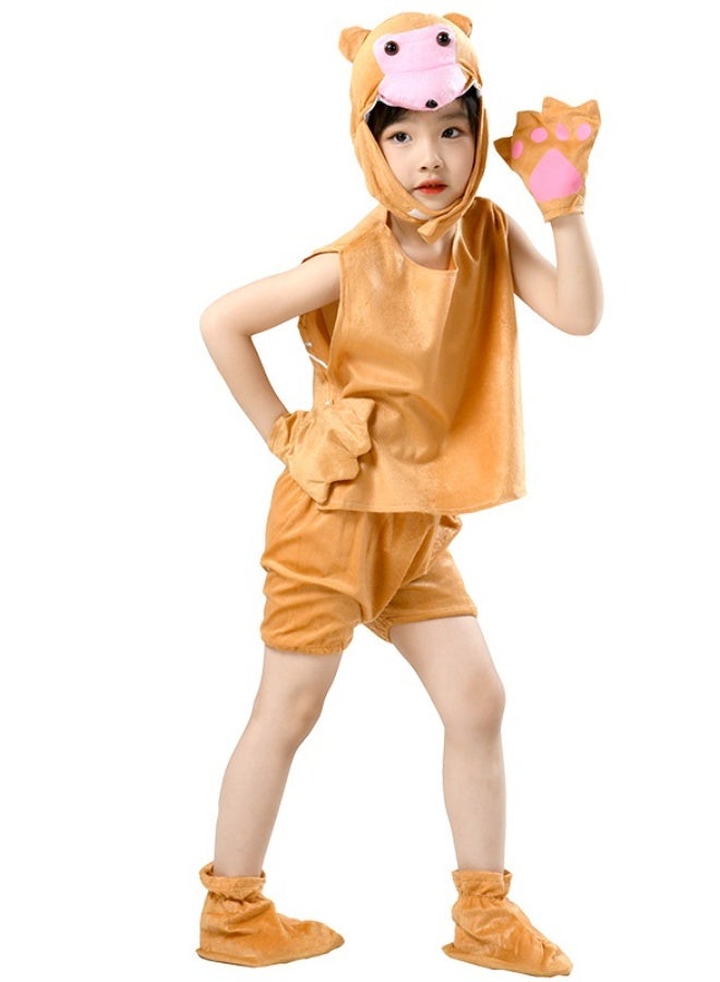 NIBEMINENT Children's performance costumes, stage animal performance costumes, summer short-sleeved animal clothing and dress-up - Image 1