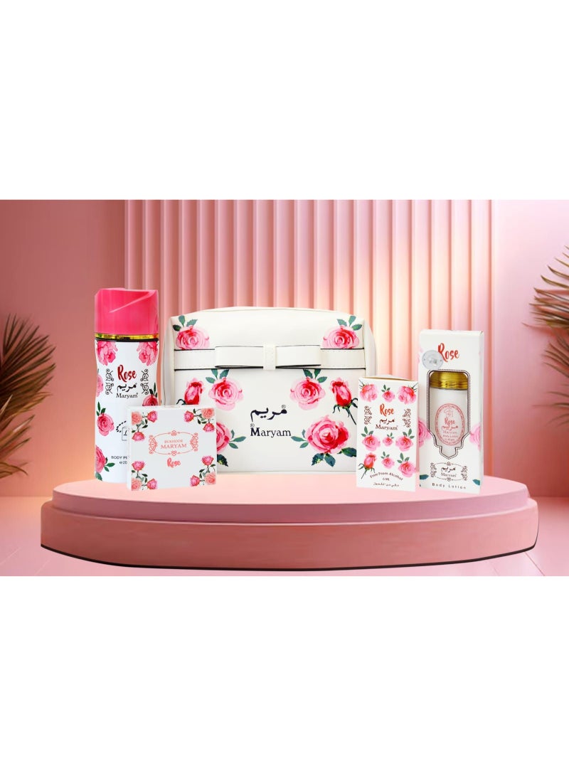 مريم مجموعة حقائب مريم باللون الوردي - Image 1